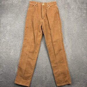 Wrangler Womens Brown Jeans Size 9/10‎ x 32 High Waist Vintage Denim Pants